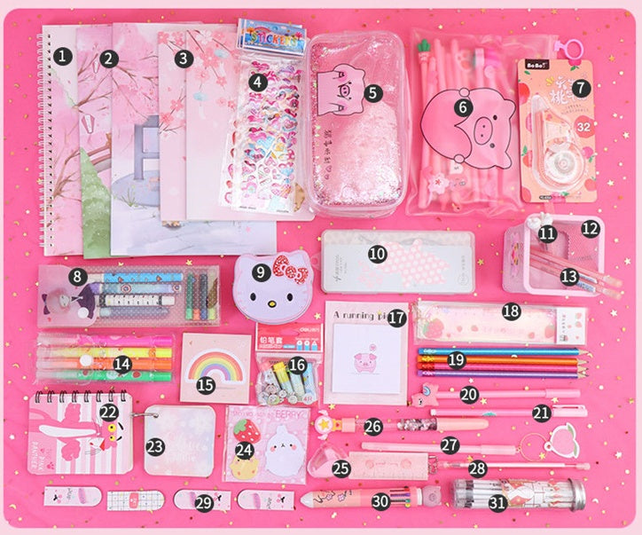 Girl Heart Elementary And Middle School Students Start School Spree